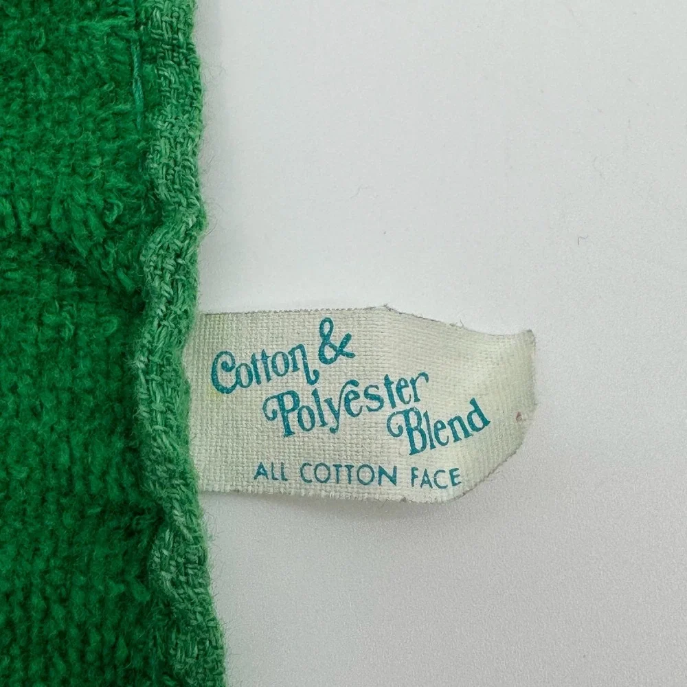 Vtg 70s Fieldcrest Guest Towels SET 2 Powder Room Christmas Tree Holiday Wreath